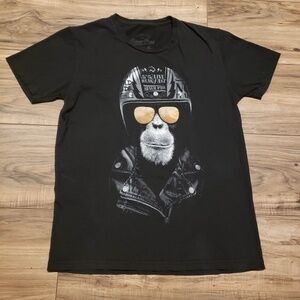 Rever Pass Cool Spirit Men Graphic T-Shirt Live Fast No Place For The Weak Small